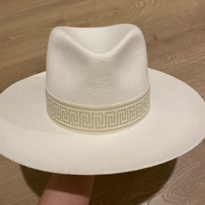 One size adjustable vanilla Aztec band rancher hat